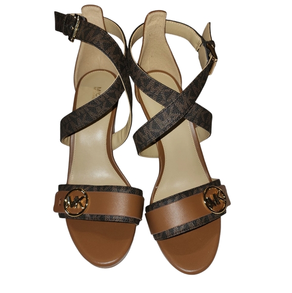Michael Kors Brown Strappy Sandals - Picture 1 of 4